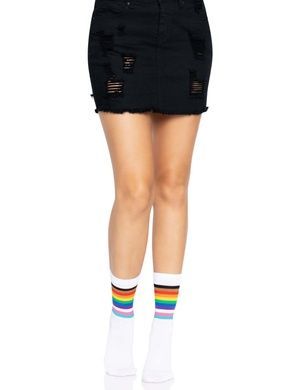 Шкарпетки жіночі в смужку Leg Avenue Pride crew socks Rainbow, 37&ndash;43 розмір