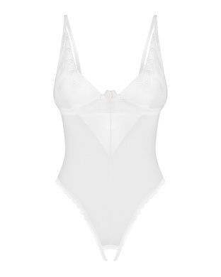 Боди з доступом Obsessive Alissium crotchless teddy, XL/2XL лиф с мягкой чашкой, высокие трусики
