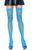 Неонові панчохи-сітка Leg Avenue Nylon Fishnet Thigh Highs Neon Blue, one size