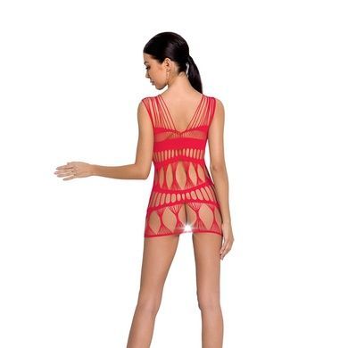 Бодістокінг-сукня Passion BS089 red, міні, плетіння у вигляді павутини One size