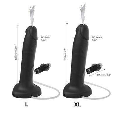 Фаллоимитатор кончающий Strap-On-Me Squirting Cum Dildo Realistic Black SO9017 фото