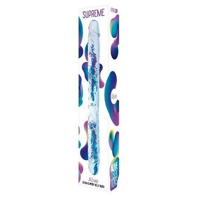 Двухсторонний фаллоимитатор Alive Supreme Jelly Dildo SO6031 фото
