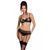Сексуальный комплект с поясом для чулок Passion LOVELIA SET S/M, black
