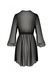 Сексуальный прозрачный халатик пеньюар с кружевными вставками Passion Amberly L/XL черный