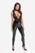 Комбінезон Noir Handmade F298 Libido Deep-V catsuit with collar and pearl chain - XXL