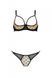 Еротичний комплект Passion MARINA SET WITH OPEN BRA, S/M, beige, відкриті чашки