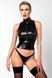 Топ Noir Handmade F324 Glam wetlook top with vinyl corset - XXL