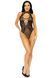Leg Avenue Net and lace halter bodysuit OS Black