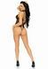 Leg Avenue Net and lace halter bodysuit OS Black