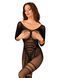 Сітчастий бодістокінг з імітацією підв&rsquo;язок Obsessive Bodystocking G329 XL/XXL, black, з доступом