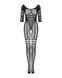 Сітчастий бодістокінг з імітацією підв&rsquo;язок Obsessive Bodystocking G329 XL/XXL, black, з доступом