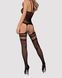 Бодистокинг Obsessive Bodystocking F214 black S/M/L, имитация корсета и чулок на подвязках