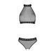 Білизна з відкритим доступом Passion MOONLIGHT SET XXL/XXXL black, топ, стрінги