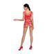 Бодістокінг-сукня Passion BS089 red, міні, плетіння у вигляді павутини One size