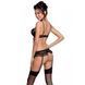 Сексуальный комплект с поясом для чулок Passion LOVELIA SET S/M, black