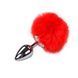 Анальная пробка с хвостом Alive Fluffy Plug M Red SO6317 фото