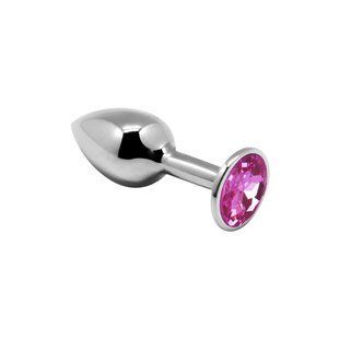 Анальна пробка Alive Mini Metal Butt Plug Pink S SO6012 фото