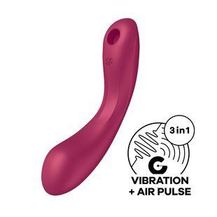 Вакуумний стимулятор з вібрацією Satisfyer Curvy Trinity 1 Red SO8407 фото
