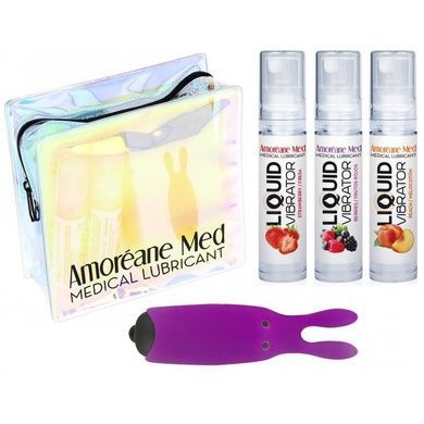 3 лубриканта Amoreane Med 3х10мл и вибропуля Adrien Lastic SO3834 фото