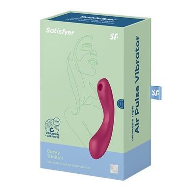 Вакуумный стимулятор с вибрацией Satisfyer Curvy Trinity 1 Red SO8407 фото