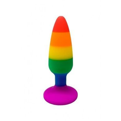 Анальная пробка Wooomy Hiperloo Silicone Rainbow Plug S SO7424 фото