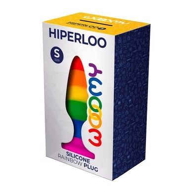 Анальная пробка Wooomy Hiperloo Silicone Rainbow Plug S SO7424 фото