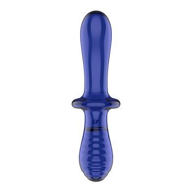 Двосторонній скляний дилдо Satisfyer Double Crystal Light blue SO8787 фото