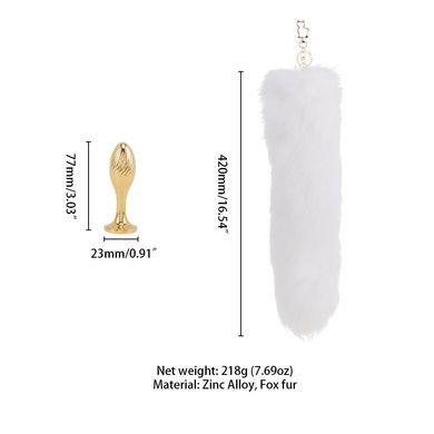 Анальная пробка с лисьим хвостом LOCKINK Tail Anal Pear SX0865 фото