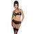 Сексуальный комплект с поясом для чулок Passion LOVELIA SET XXL/XXXL, black