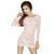 Прозорий пеньюар з довгим рукавом Passion YOLANDA CHEMISE S/M, pink, трусики