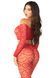 Комплект Leg Avenue Off The Shoulder Top and Footless Tights One Size, Red