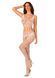 Сетчатый бодистокинг с имитацией топа и шорт Obsessive Bodystocking G330 S/M/L, white, с доступом