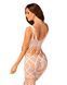 Сетчатый бодистокинг с имитацией топа и шорт Obsessive Bodystocking G330 S/M/L, white, с доступом