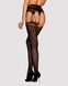 Сітчасті панчохи-стокінги під леопард Obsessive Garter stockings S817 S/M/L, імітація гартерів, з до