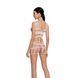 Бодістокінг-сукня Passion BS089 white, міні, плетіння у вигляді павутини One size