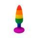Анальная пробка Wooomy Hiperloo Silicone Rainbow Plug S SO7424 фото 2