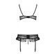 Сексуальный комплект с поясом для чулок Passion LOVELIA SET XXL/XXXL, black