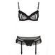Сексуальный комплект с поясом для чулок Passion LOVELIA SET XXL/XXXL, black