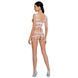 Бодістокінг-сукня Passion BS089 white, міні, плетіння у вигляді павутини One size