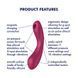 Вакуумный стимулятор с вибрацией Satisfyer Curvy Trinity 1 Red SO8407 фото 4