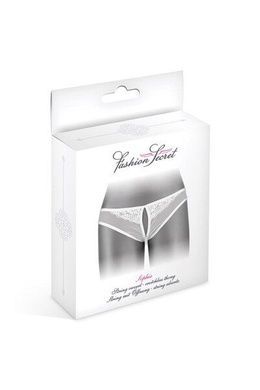 Сексуальные трусики с жемчужинами и открытым доступом Fashion Secret Софи One Size белые