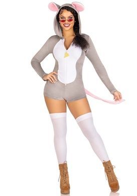 Комбінезон-костюм миші Leg Avenue Comfy Mouse L, з капюшоном