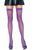 Неонові панчохи-сітка Leg Avenue Nylon Fishnet Thigh Highs Neon Purple, one size
