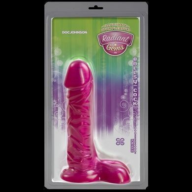 Фаллоимитатор Doc Johnson Radiant Gems 7 Inch Ballsy Fuchsia SO1983 фото