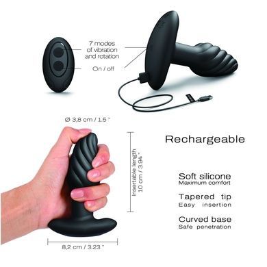 Анальна пробка з вібрацією Dorcel Spin Plug SO9019 фото