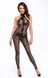 Бодистокинг Noir Handmade F315 Ego flocked mesh halter catsuit - XXL