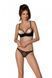 Эротический комплект Passion MARINA SET WITH OPEN BRA, L/XL, black, открытые чашки