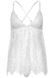 Пеньюар бебі-дол Leg Avenue Floral lace babydoll & string White M, стрінги