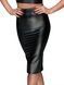 Спідниця-олівець зі шнурівкою Noir Handmade F152 Powerwetlook pencil skirt, XXL, з мокрим ефектом