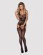 Бодистокинг Obsessive Bodystocking F217 S/M/L, элегантный силуэтный рисунок, имитация чулок